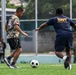 U.S. Navy, National Aeronaval Service of Panama play a soccer match