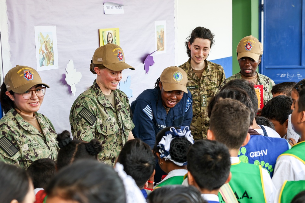 U.S. Navy holds health fair for a school in Panama