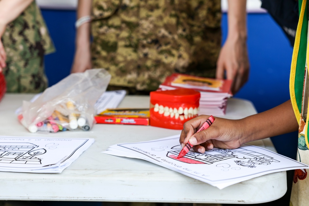 U.S. Navy holds health fair for a school in Panama