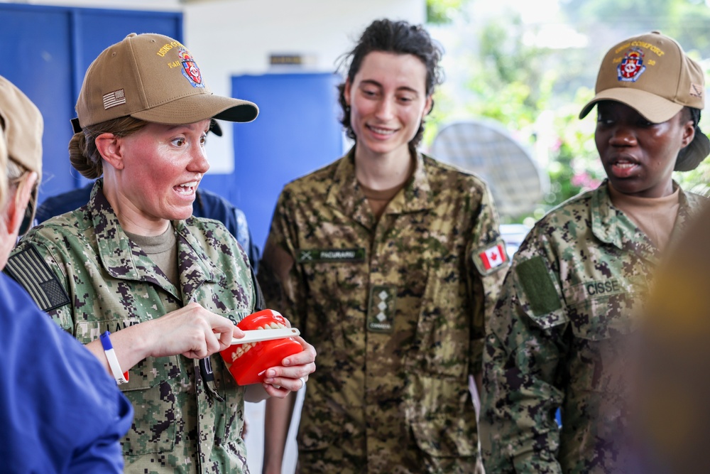 U.S. Navy holds health fair for a school in Panama