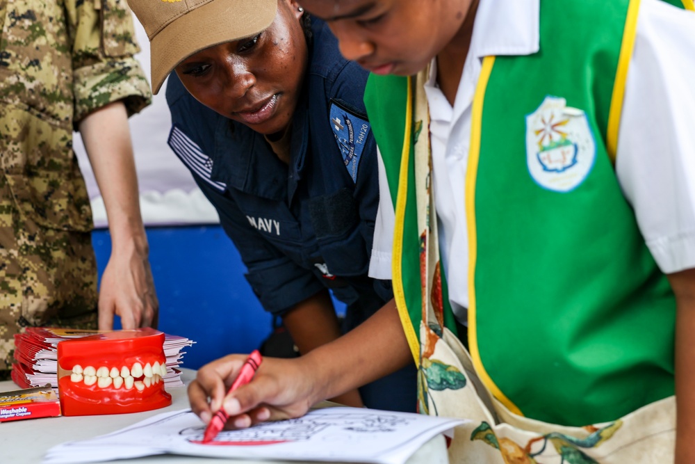 U.S. Navy holds health fair for a school in Panama