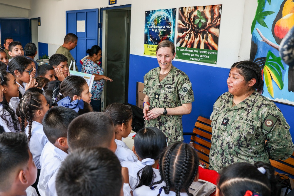U.S. Navy holds health fair for a school in Panama