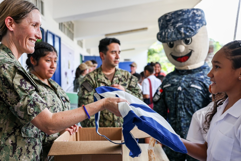 U.S. Navy holds health fair for a school in Panama
