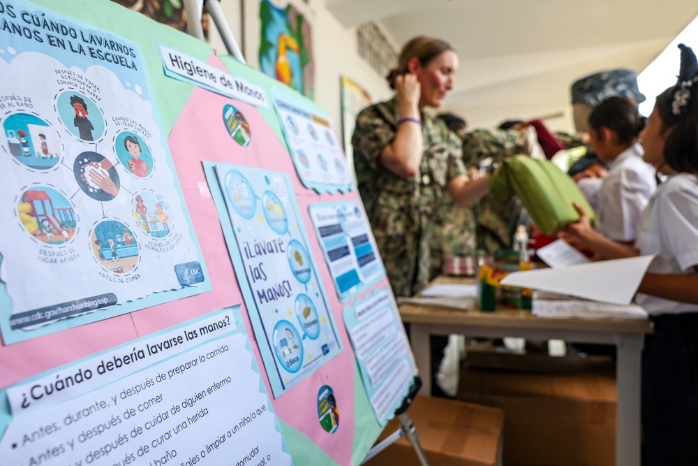 U.S. Navy holds health fair for a school in Panama