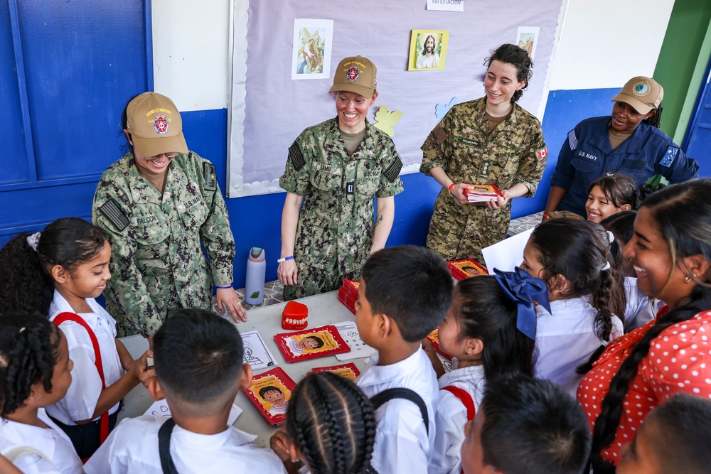 U.S. Navy holds health fair for a school in Panama