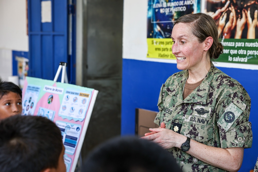 U.S. Navy holds health fair for a school in Panama