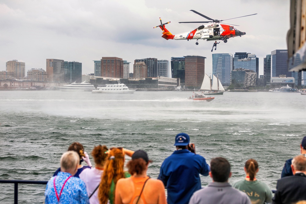 Coast Guard Conducts Search and Rescue Demonstration During Andrea Doria Commemoration