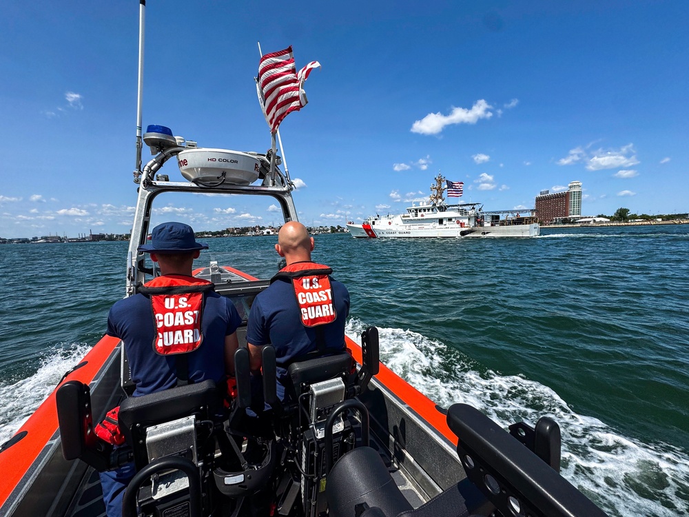Coast Guard Conducts Person-in-the-Water Drill Aboard Cutter Melvin Bell