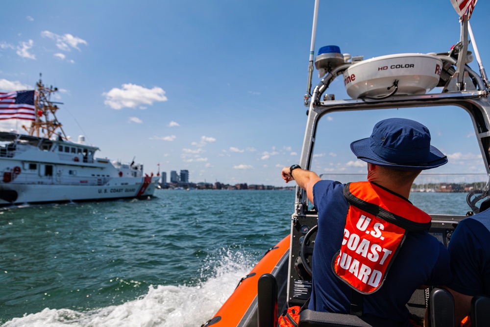 Coast Guard Conducts Person-in-the-Water Drill Aboard Cutter Melvin Bell