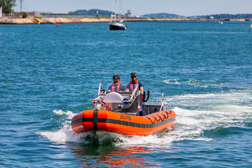 Coast Guard Conducts Person-in-the-Water Drill Aboard Cutter Melvin Bell