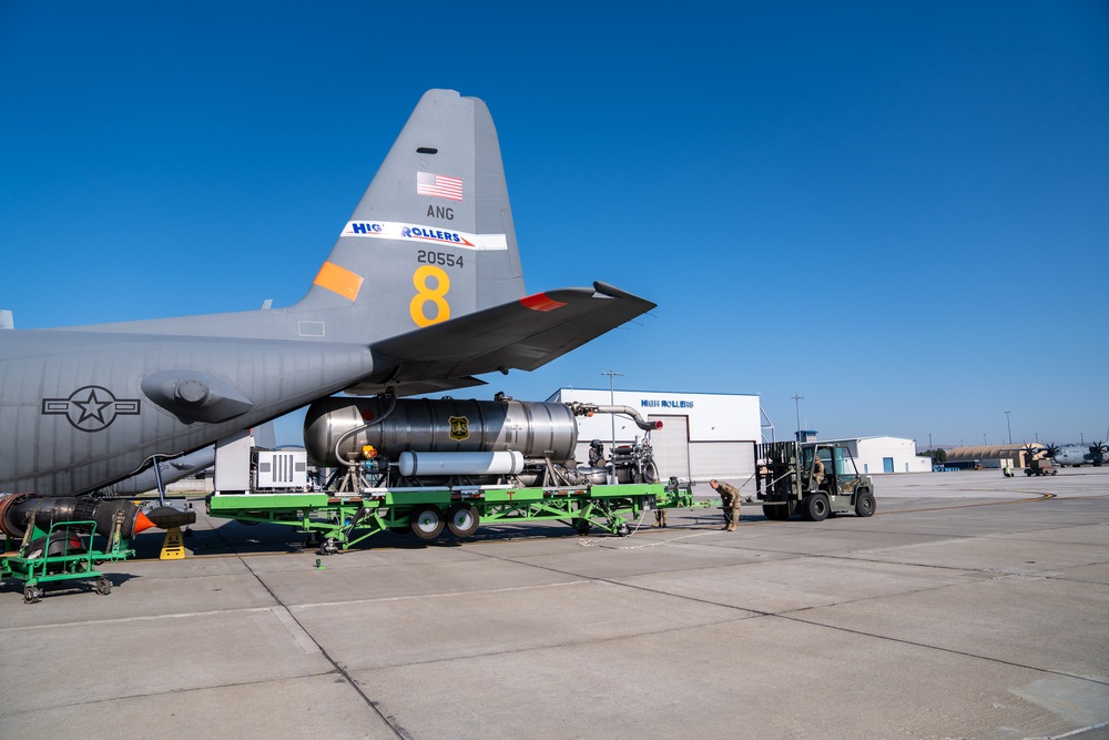 152nd Airlift Wing Modular Airborne Fire Fighting Aircraft and associated personnel activated for firefighting in the Western United States July 14, 2025