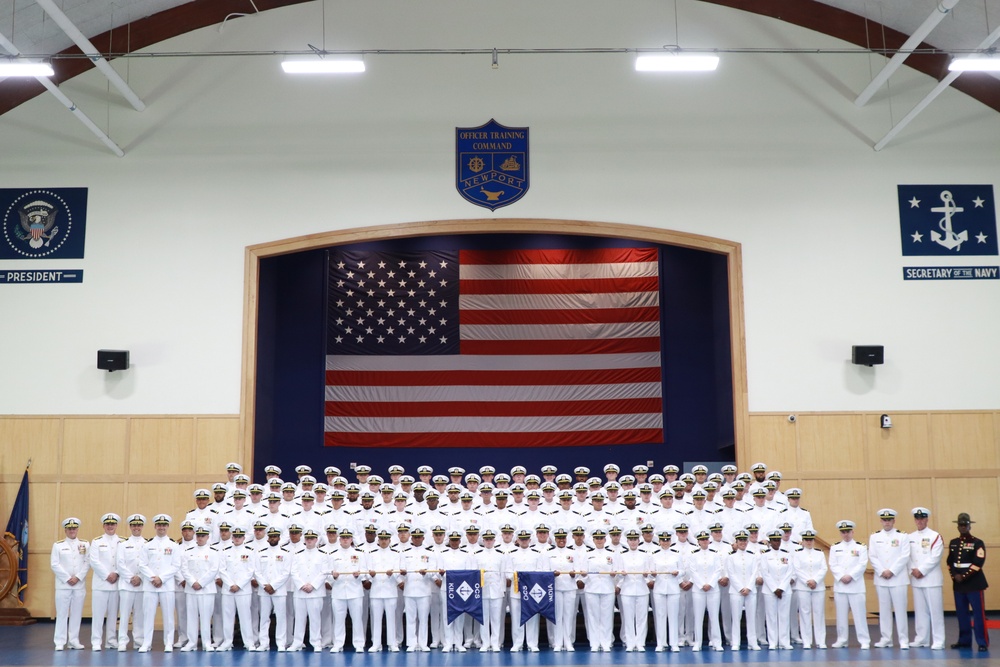 Rear Admiral Theodore LeClair and Rear Admiral Matthew T. Pottenburgh visit Officer Training Command Newport (OTCN)
