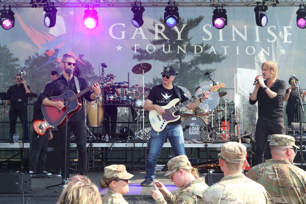 Gary Sinise and Lt. Dan Band Entertain Service Members and Families at Fort McCoy