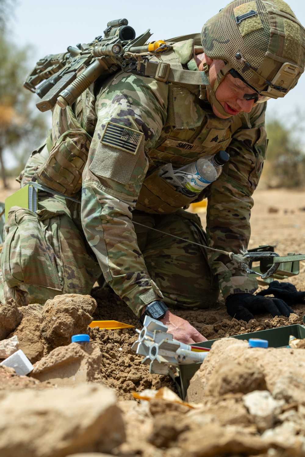 Explosive Ordnance Disposal techs train with multinational troops at Exercise African Lion