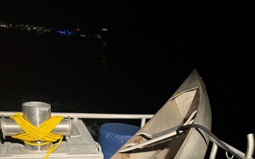 Coast Guard rescues one from canoe amidst severe weather