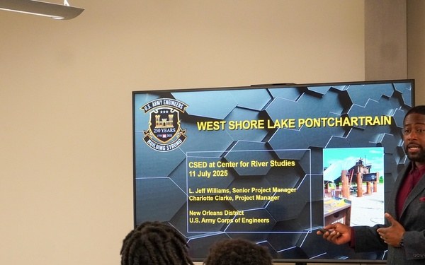 USACE presentation on West Shore Lake Pontchartrain project to Environmental Research Interns