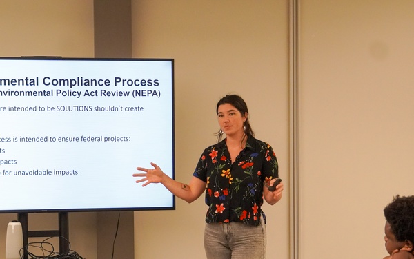 USACE presentation on West Shore Lake Pontchartrain project to Environmental Research Interns