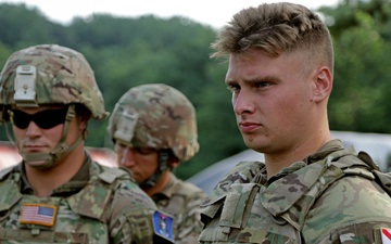 Spc. Jaden Hughes takes on Day 1 of the 2025 National Guard Best Warrior Competition