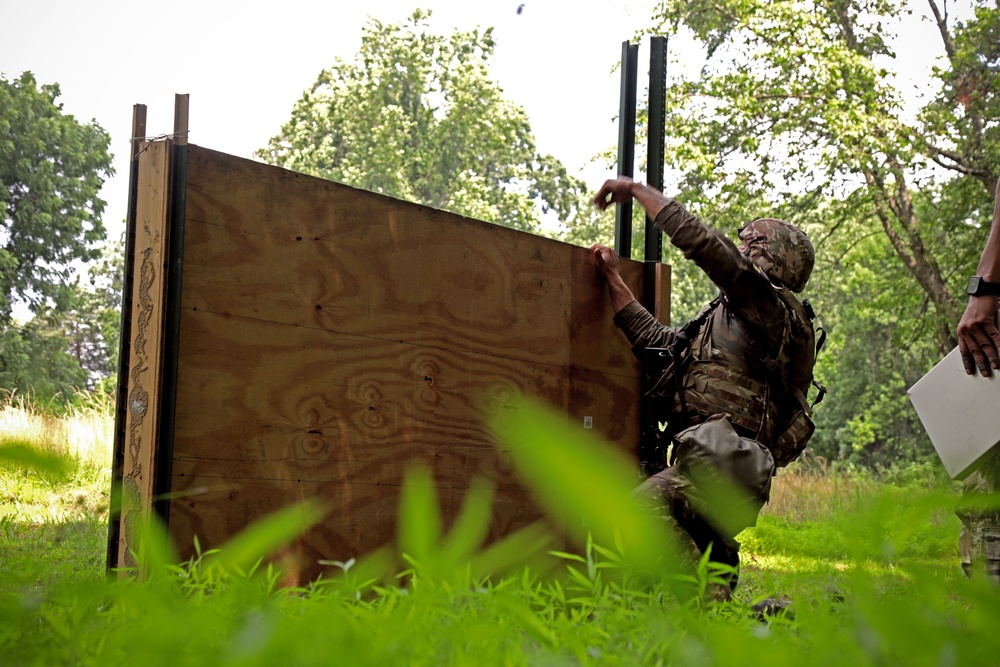 Spc. Jaden Hughes takes on Day 1 of the 2025 National Guard Best Warrior Competition