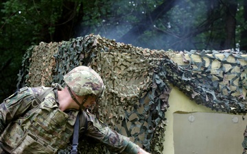 Spc. Jaden Hughes takes on Day 1 of the 2025 National Guard Best Warrior Competition