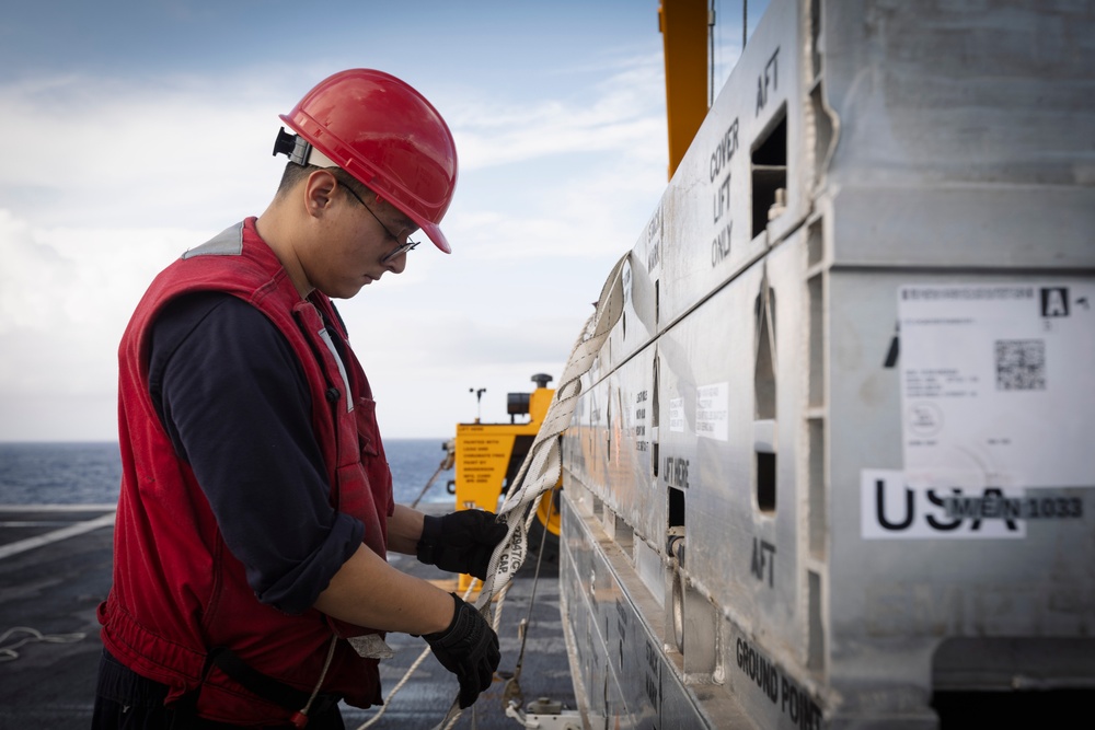 USS Gerald R. Ford (CVN 78) Performs Ammunition Upload