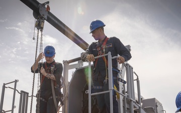 USS Gerald R. Ford (CVN 78) Performs Ammunition Upload