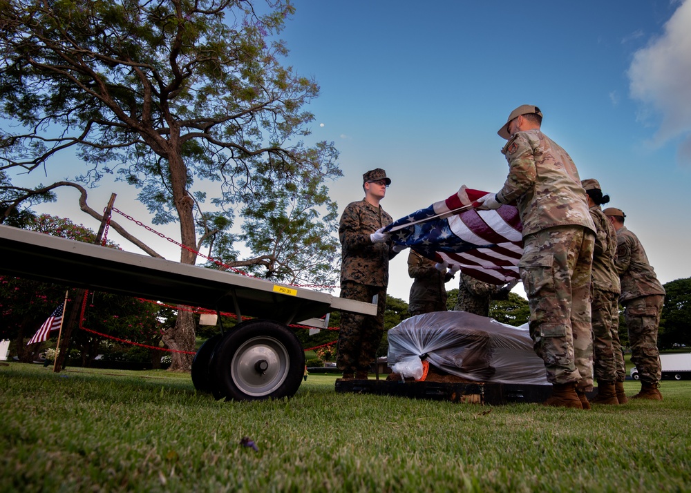 DPAA service members disinter Korean War remains