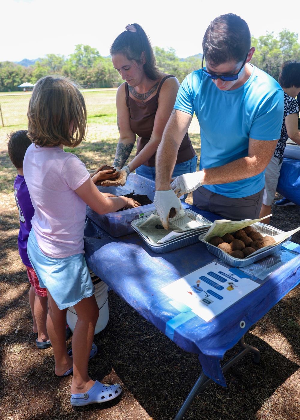Joint Base Pearl Harbor-Hickam Salt Lake Walkway Cleanup and Genki Ball-Making