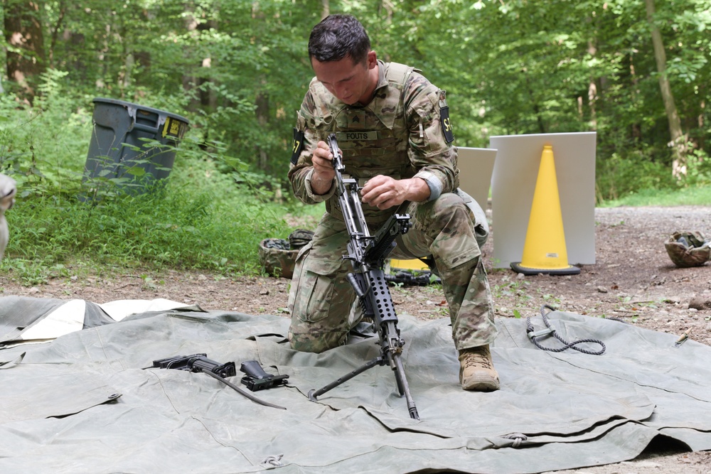 Sgt. Michael Fouts participates in Army Warrior Tasks - 2025 National Best Warrior