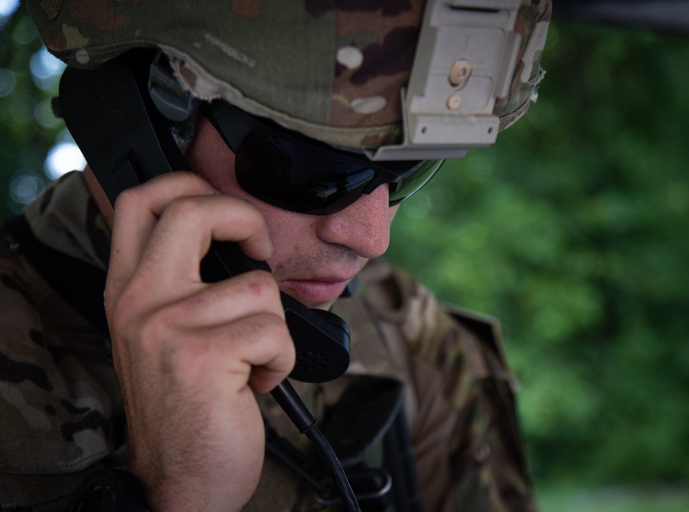 Spc. Logan Rutledge assembles a radio during Best Warriror 2025