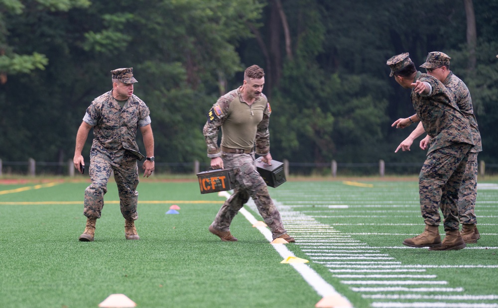 Staff Sgt. Nicolas White participates in the Marine Combat Fitness Test-2025 National Best Warrior