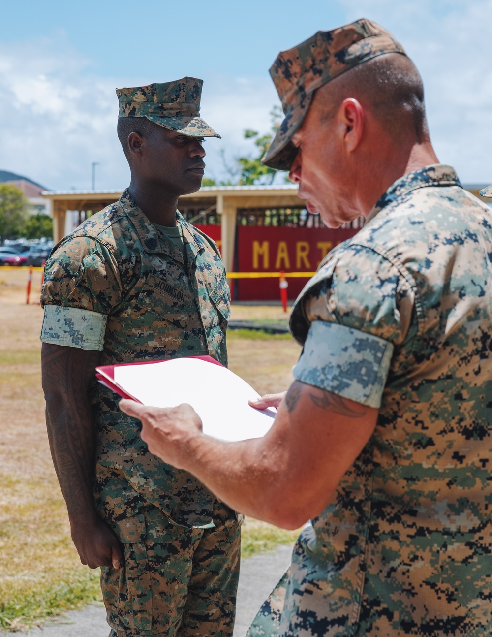 Sergeant Major Bryan Johnson promotion ceremony