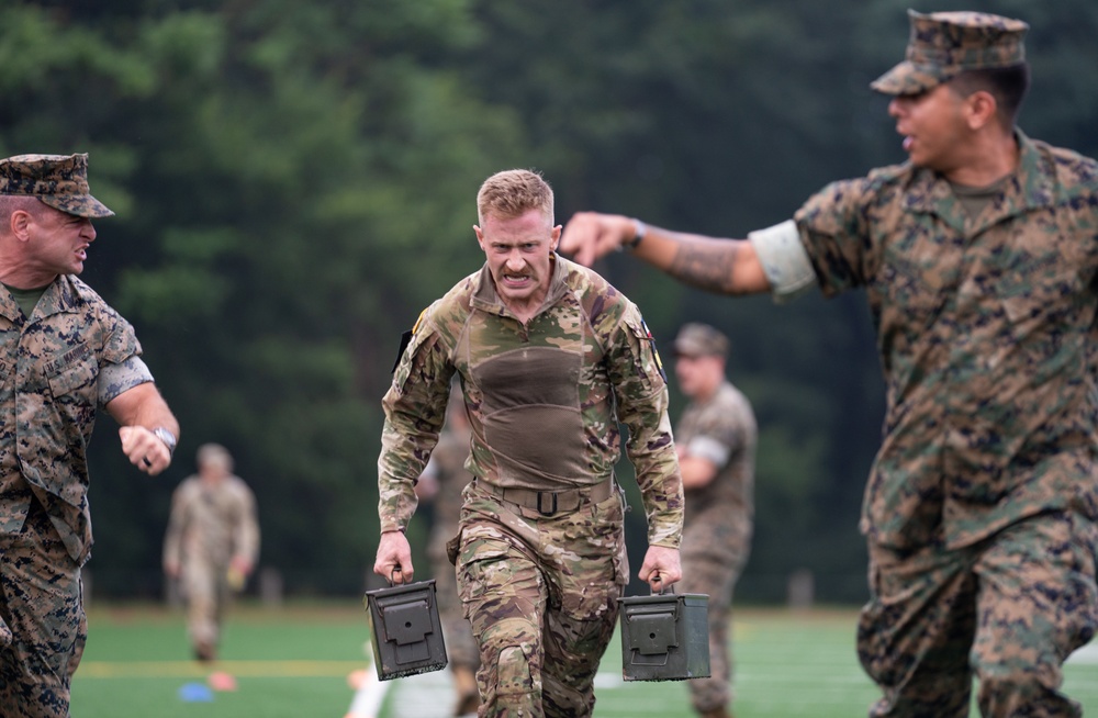 Sgt. Luke Cloward participates in the Marine Combat Fitness Test-2025 National Best Warrior