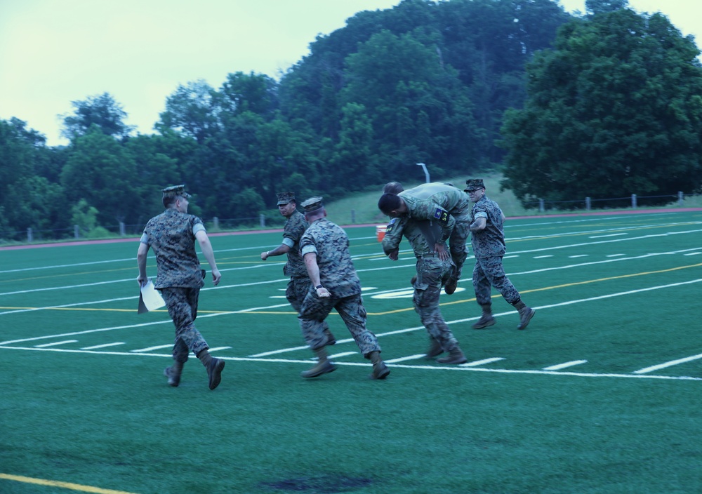 Staff Sgt. Brandon Byrne and Spc. Robert Ruiz-Rhoades participates in the Marine Combat Fitness test-2025 National Best Warrior