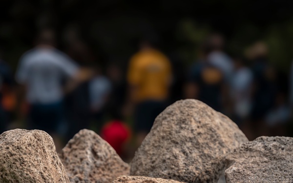 Air Force, Navy Volunteers Construct Rock Wall to Preserve and Protect Hawaiian Burial Vault