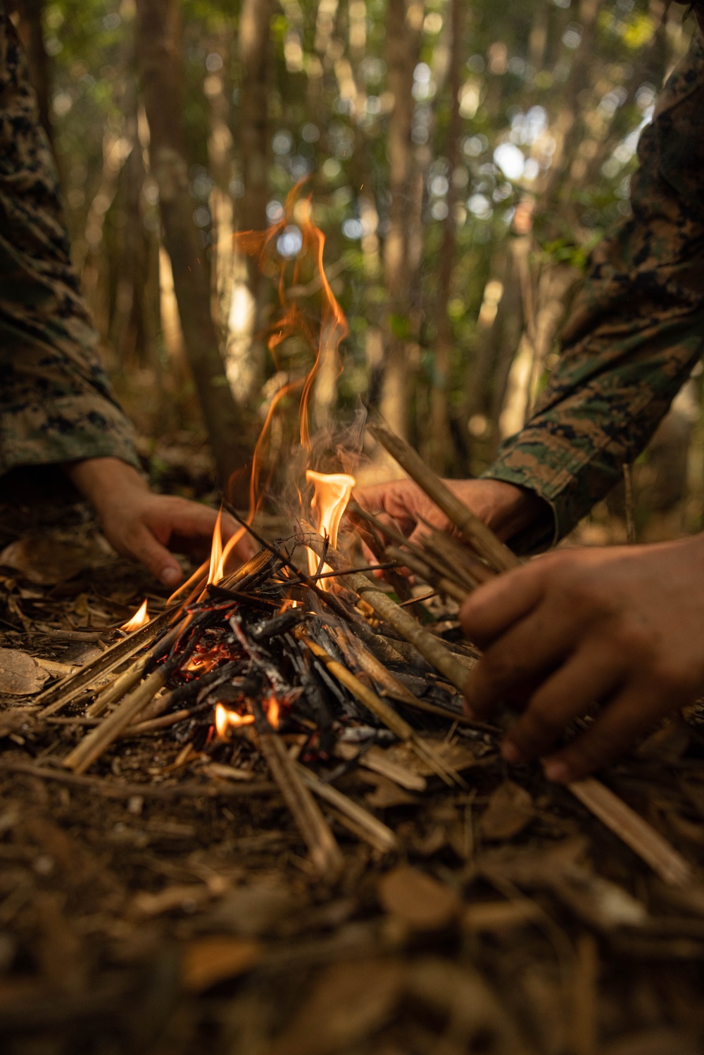 U.S. Marines with CLR-37 Conduct Basic Jungle Skills Course
