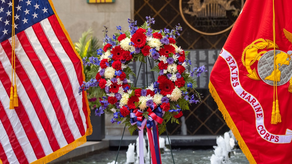 Wreath Laying Ceremony for Cpl. Benjamin Desilets and Operation Iraqi Freedom Chicago Marine Week 2025&amp;#xA;