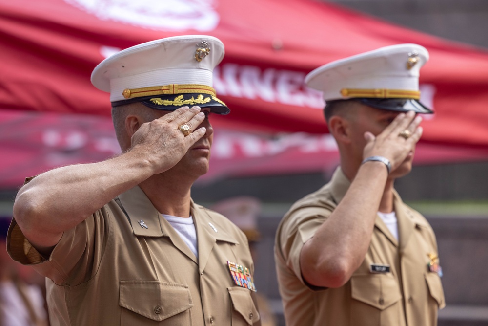 Wreath Laying Ceremony for Cpl. Benjamin Desilets and Operation Iraqi Freedom Chicago Marine Week 2025&amp;#xA;