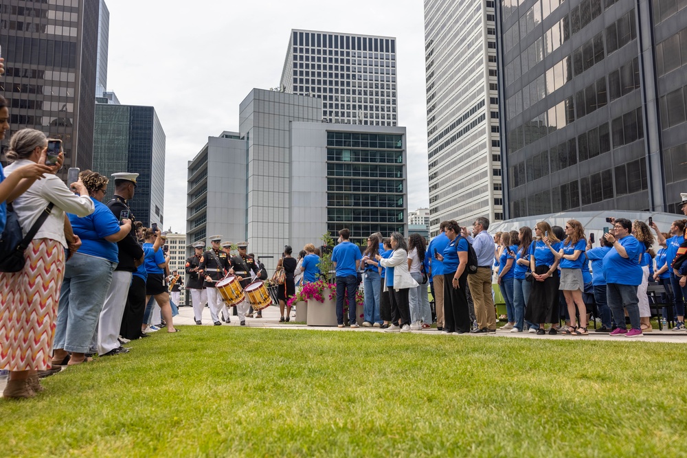 Make-A-Wish Ceremony at Chicago Marine Week 2025