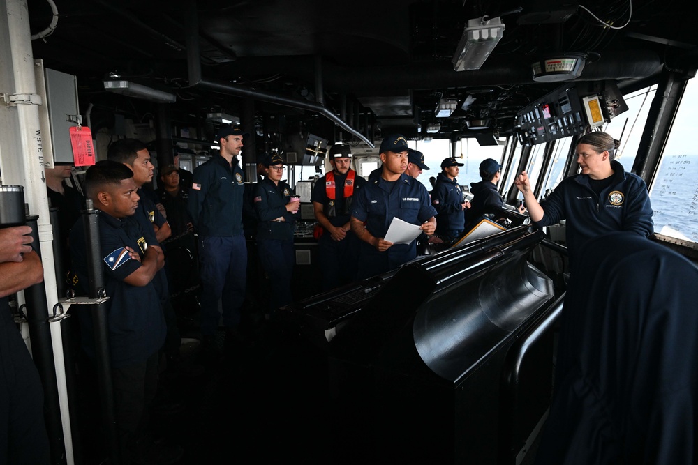 US Coast Guard and the Republic of the Marshall Islands conduct fisheries inspection at sea