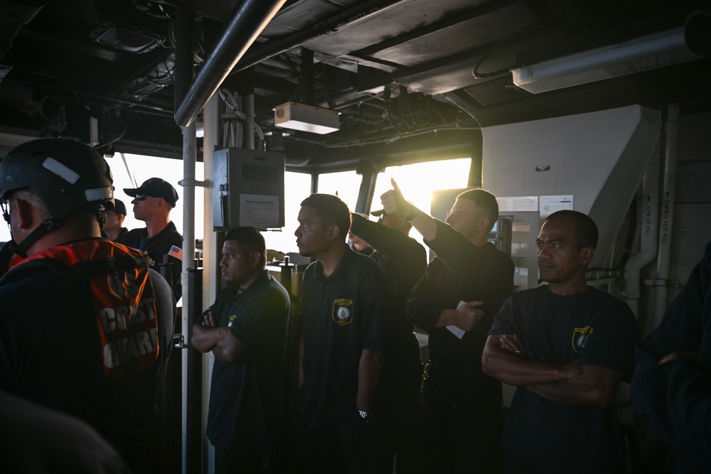 US Coast Guard and the Republic of the Marshall Islands conduct fisheries inspection at sea
