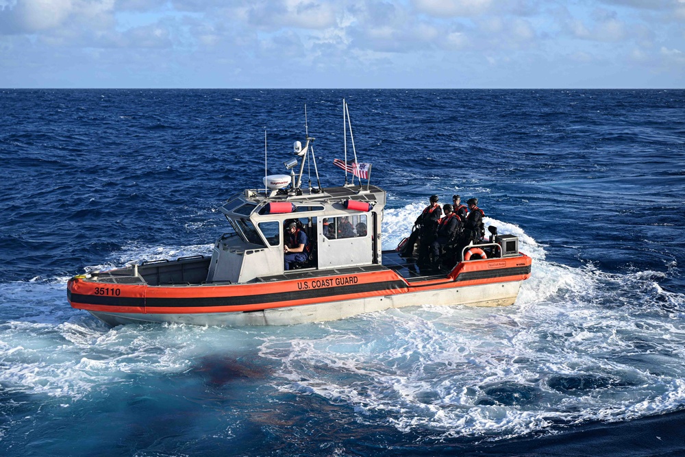 US Coast Guard and the Republic of the Marshall Islands conduct fisheries inspection at sea