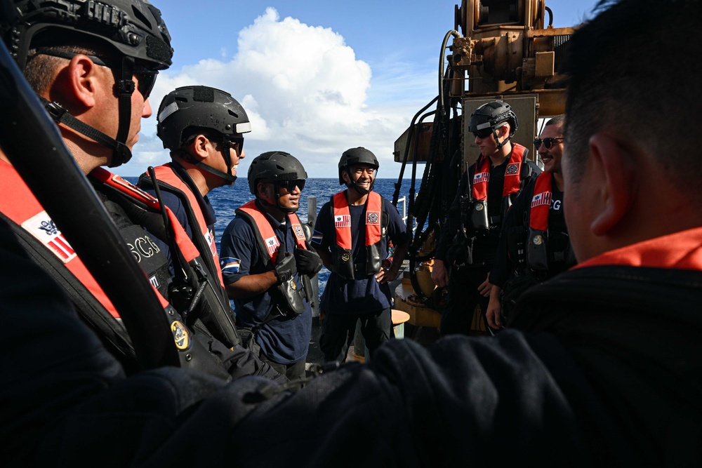 US Coast Guard and the Republic of the Marshall Islands conduct fisheries inspection at sea