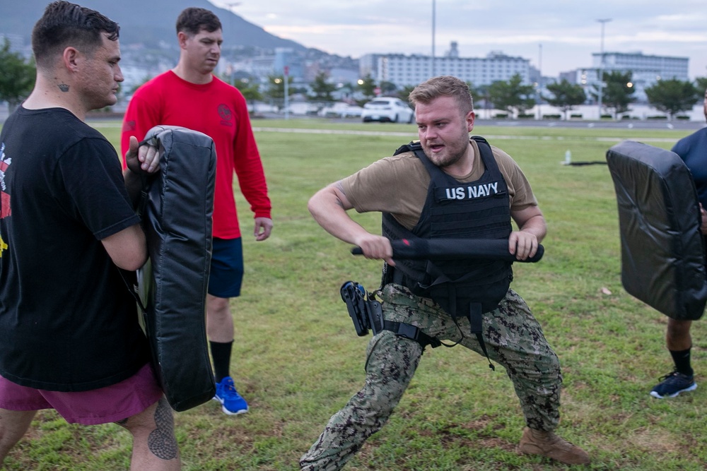 USS Tripoli Sailors Go Through the Non-Lethal Weapons Certification
