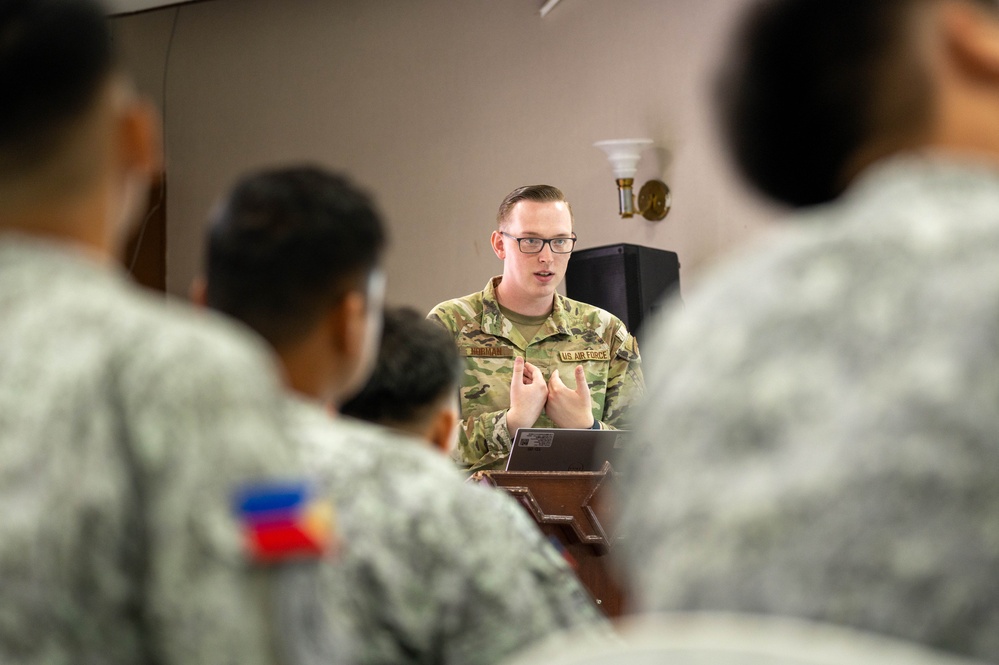 USAF leads Airfield Management brief for PAF Airmen during Cope Thunder 25-2