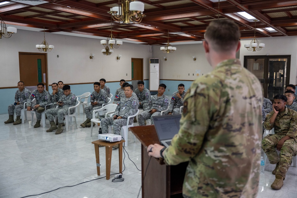 USAF leads Airfield Management brief for PAF Airmen during Cope Thunder 25-2