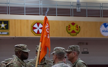 Alpha Company transfers responsibility to new first sergeant.