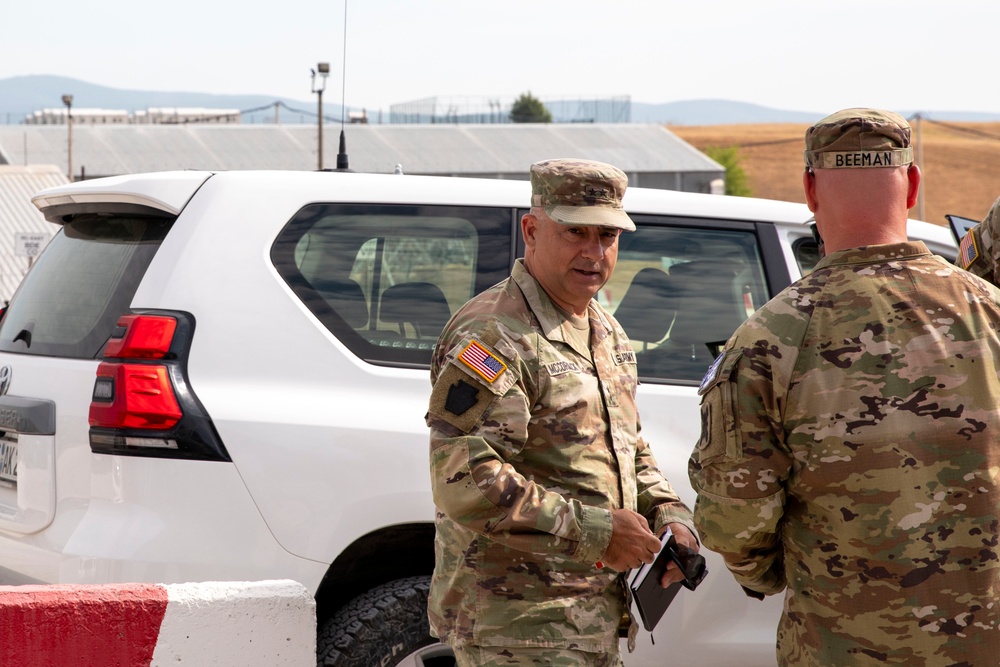 Maj. Gen. Mark McCormack visits Camp Bondsteel