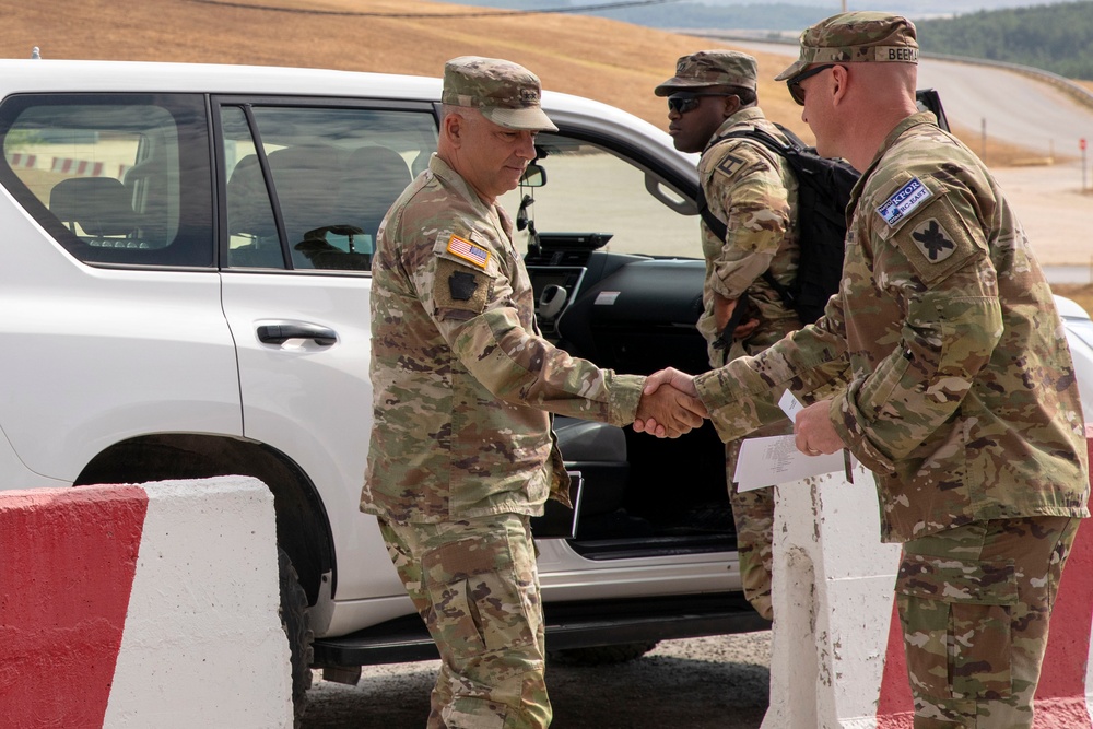 Maj. Gen. Mark McCormack visits Camp Bondsteel
