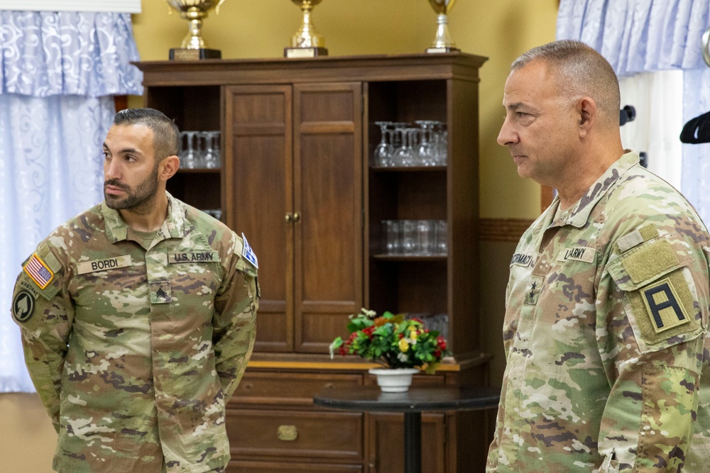 Maj. Gen. Mark McCormack visits Camp Bondsteel